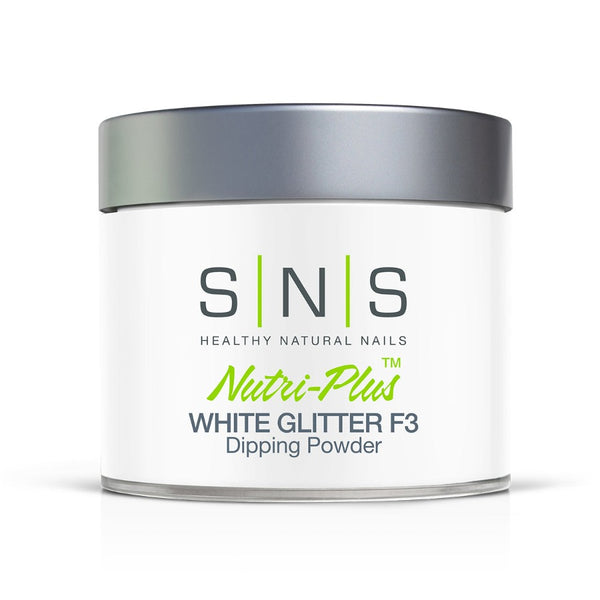 SNS French White Glitter Dip Powder F3 4oz (113g)