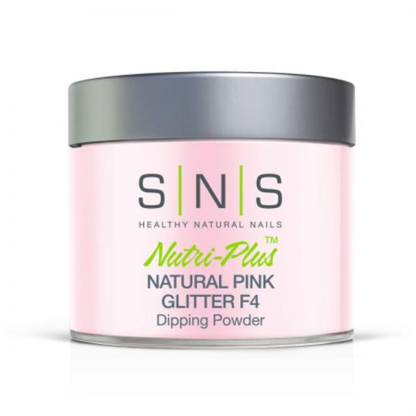 SNS Natural Pink Glitter Dip Powder F4 4oz (113g)