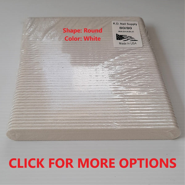 KD Custom Washable Nail Files - 80/80 - 50pcs/pack
