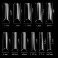 Cre8tion Special Shape Nail Tips 550 pcs/box  - Clear Long Straight