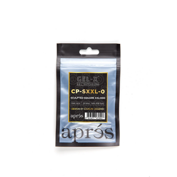 Chaun Legend x Aprés Gel-X™ Tips - Sculpted Square Extra Extra Long refill bag