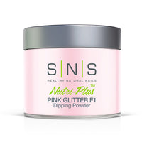 SNS Pink Glitter Dip Powder F1 4oz (113g)