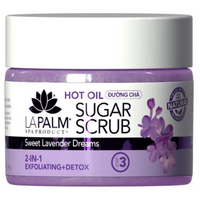 La Palm Hot Oil Sugar Scrub Sweet Lavender Dreams 12 Oz.