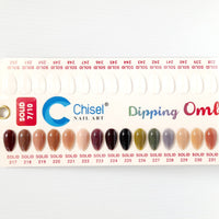 Chisel 2 in 1 Acrylic & Dipping Powder 2oz - Solid #211 to #252